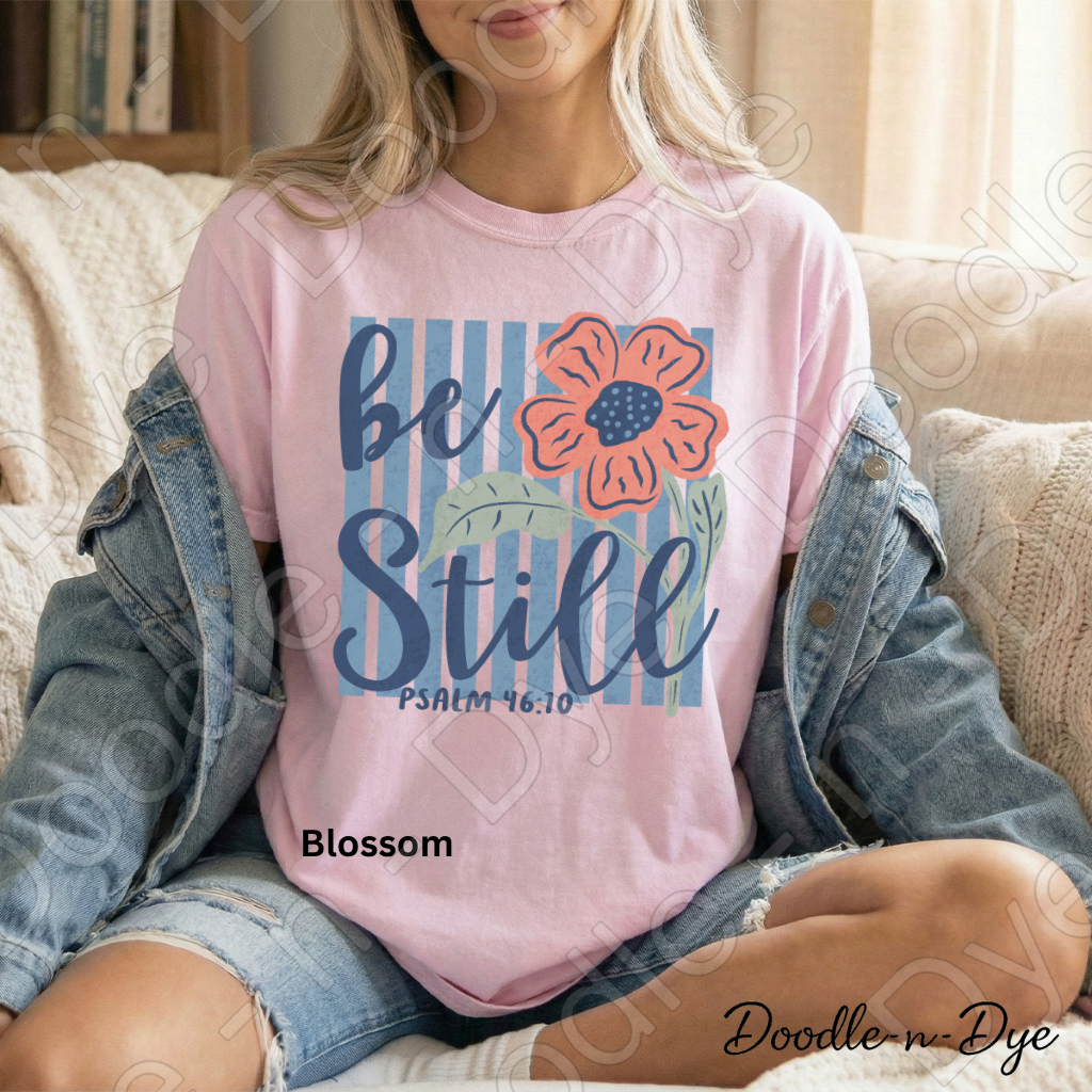 Christian Be Still Comfort Colors Tee, Faith Based Shirt, Be Still & Know T-Shirt, Religious tee, Psalm 46:10 Shirt