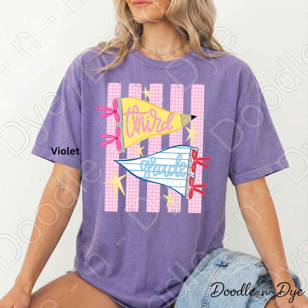 Third Grade Teacher Shirt – Comfort Colors Third Grade Tee, Back to School Teacher Grade Level Apparel