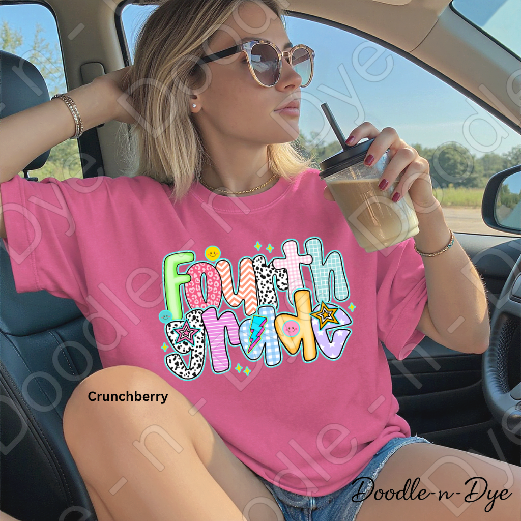 Fourth Grade Teacher Shirt – Comfort Colors Fourth Grade Tee, Back to School Elementary Teacher Apparel