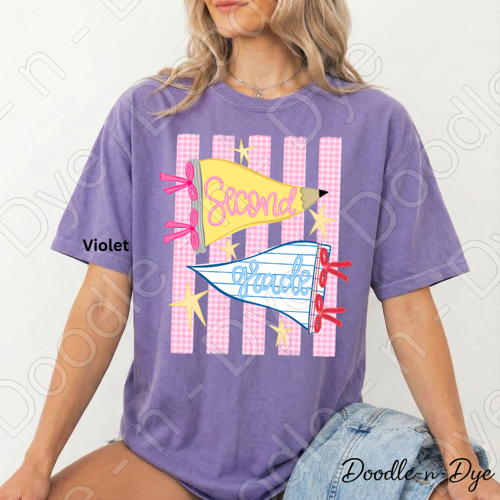 Second Grade Teacher Shirt – Comfort Colors Second Grade Tee, Back to School Teacher Grade Level Apparel