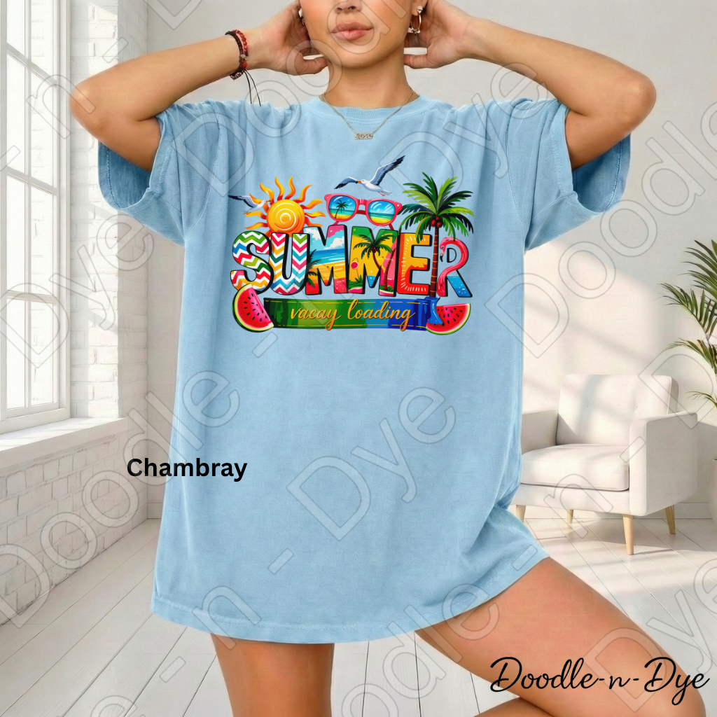 Teacher Summer Vacation Loading Tee, Vacay Loading Comfort Colors Shirt, Mom Summer Tshirt, Teacher & Mom Summer Tee, Summer Shirt for Teachers