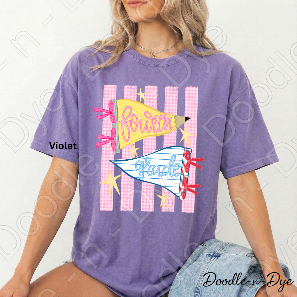Fourth Grade Teacher Shirt – Comfort Colors Fourth Grade Tee, Back to School Teacher Grade Level Apparel