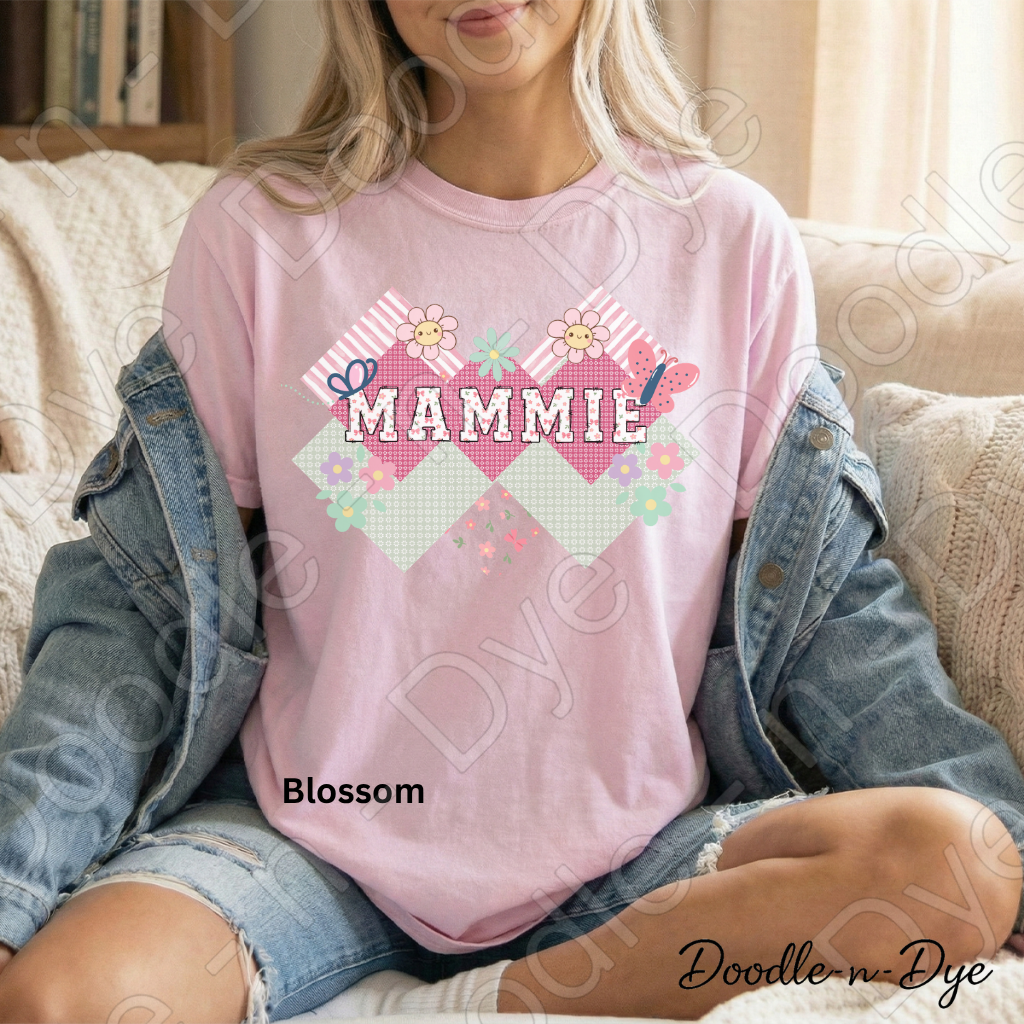 Mammie Comfort Colors Tee, Custom Grandmother Tee, Mother's Day Gift to Grandma, Gift for Her, Gift for Grandma