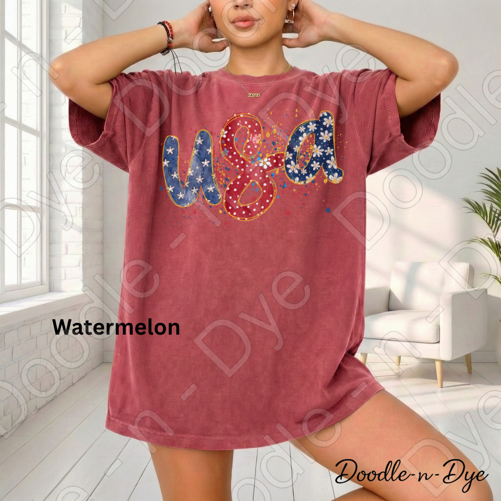 USA Fireworks Shirt – Patriotic Red White Blue Comfort Colors Tee - July 4th T-Shirt - Independence Day Tshirt