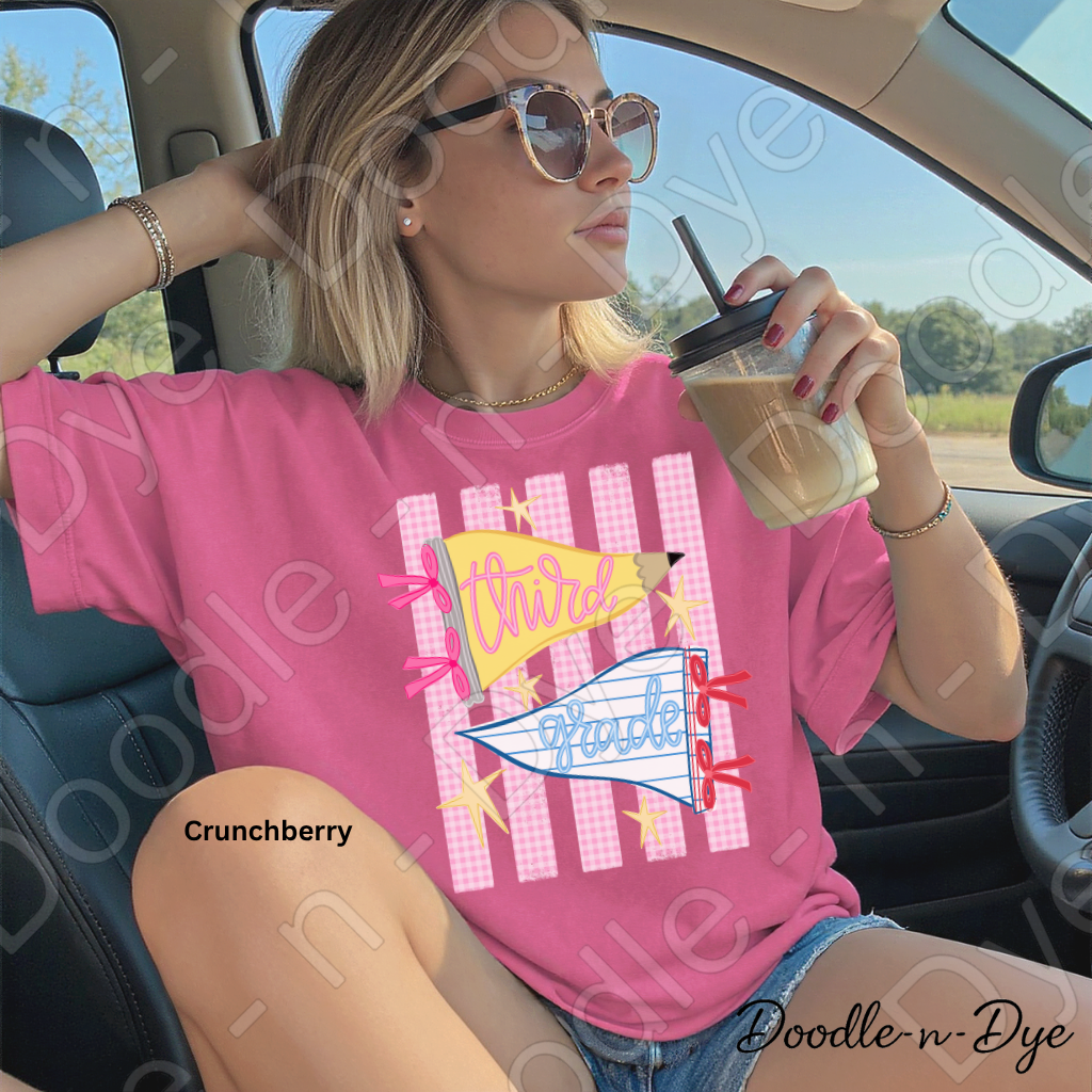 Third Grade Teacher Shirt – Comfort Colors Third Grade Tee, Back to School Teacher Grade Level Apparel