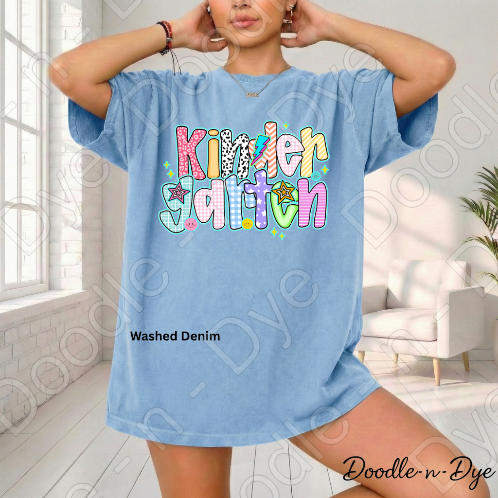 Kindergarten Teacher Shirt – Comfort Colors Kindergarten Tee, Back to School Early Education Apparel