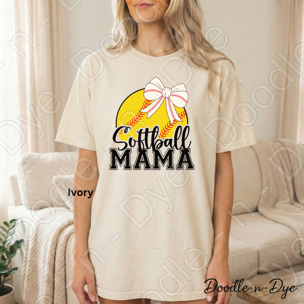 Softball Mama Comfort Colors Tee, Softball Mom Shirt, Game Day Softball Mama Shirt, Softball Season T-Shirt, Softball Travel Ball Tshirt