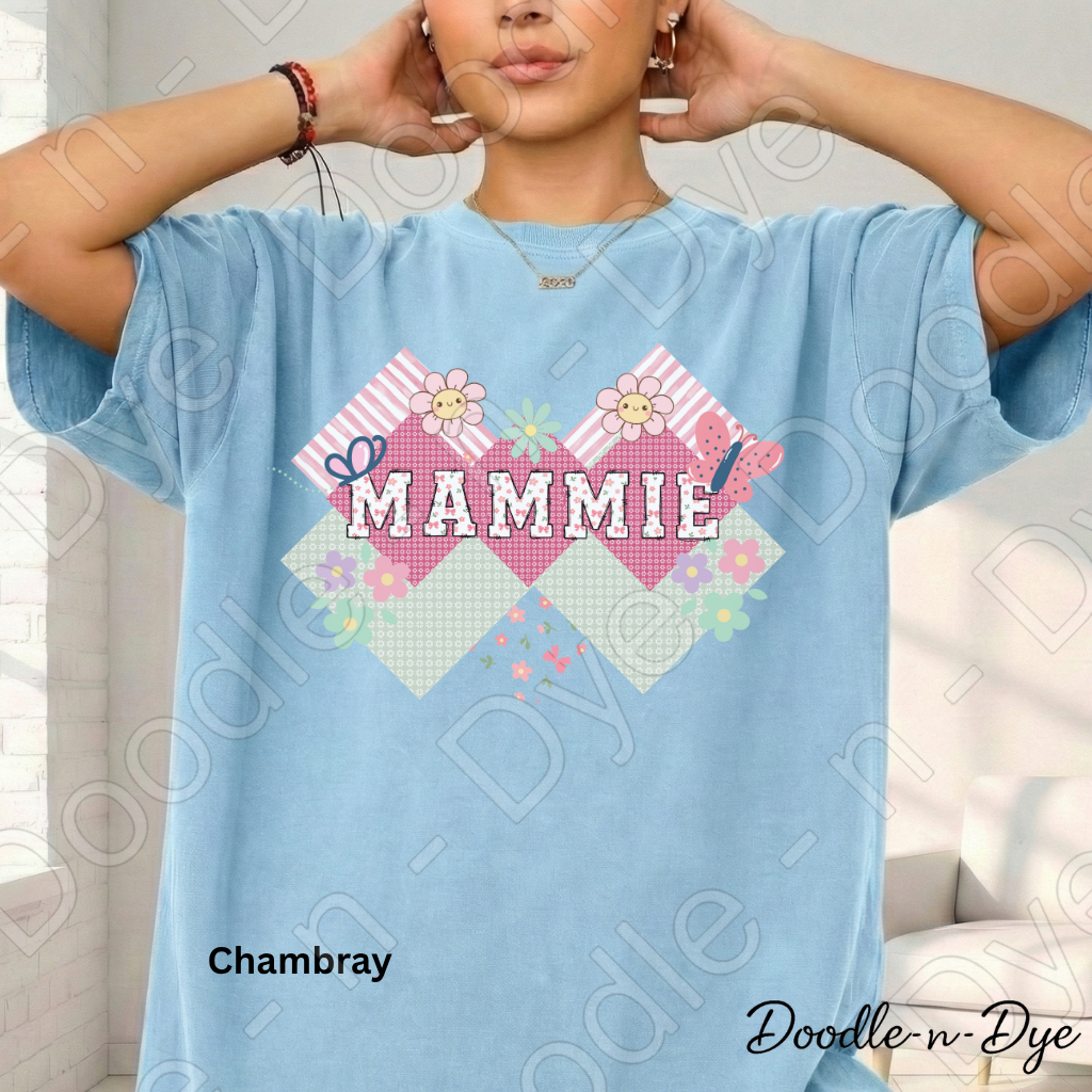 Mammie Comfort Colors Tee, Custom Grandmother Tee, Mother's Day Gift to Grandma, Gift for Her, Gift for Grandma