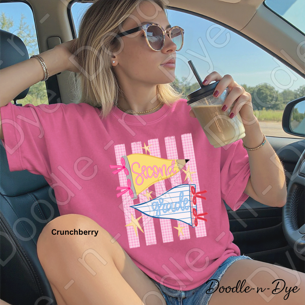 Second Grade Teacher Shirt – Comfort Colors Second Grade Tee, Back to School Teacher Grade Level Apparel