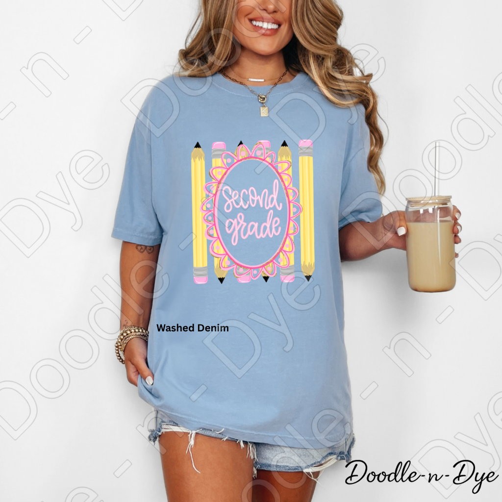 Second Grade Teacher Shirt, Second Grade Comfort Colors Teacher Tee, Grade Level Second Grade Teacher Shirt, Teacher Gift, Back to School Teacher Tee