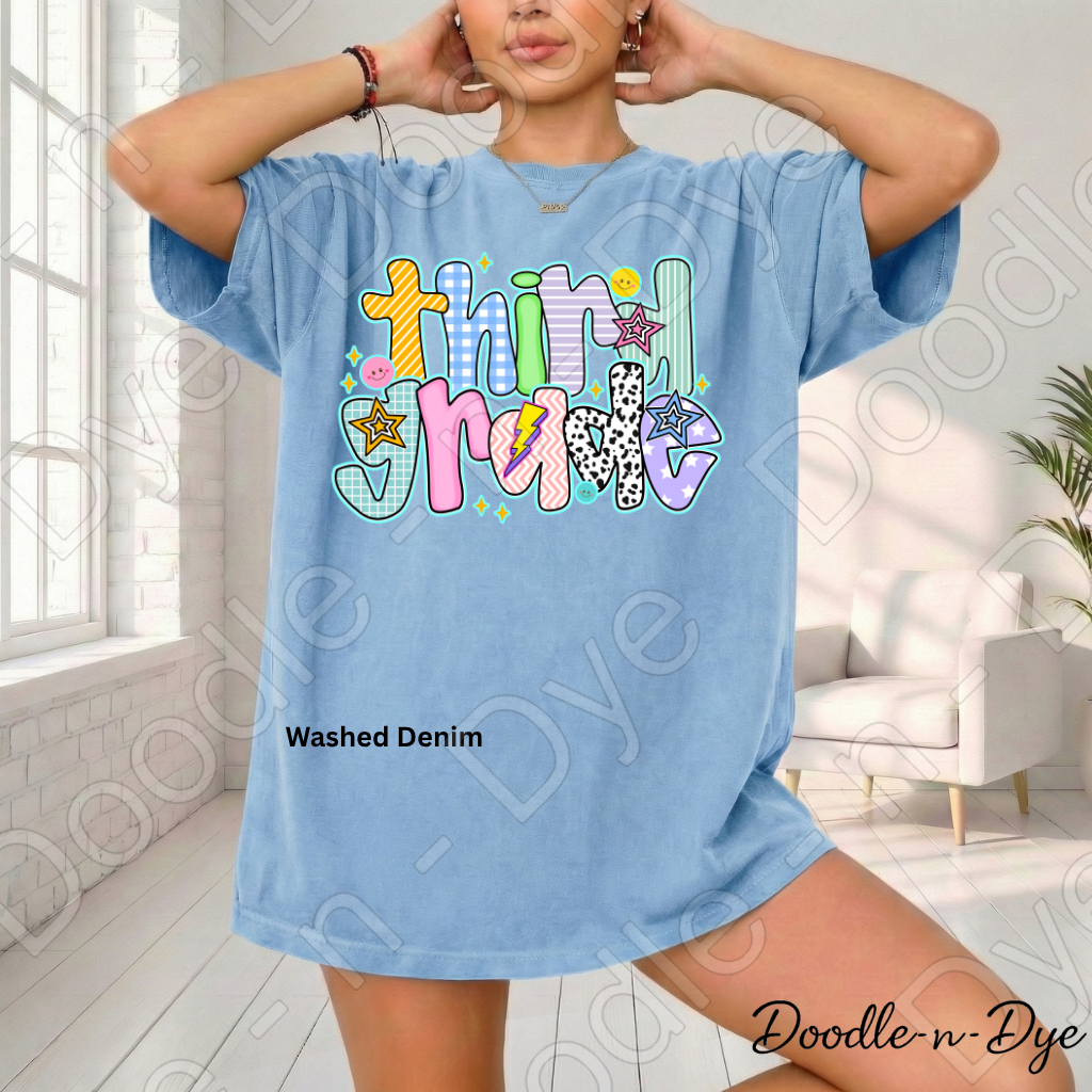 Third Grade Teacher Shirt – Comfort Colors Third Grade Tee, Back to School Elementary Teacher Apparel