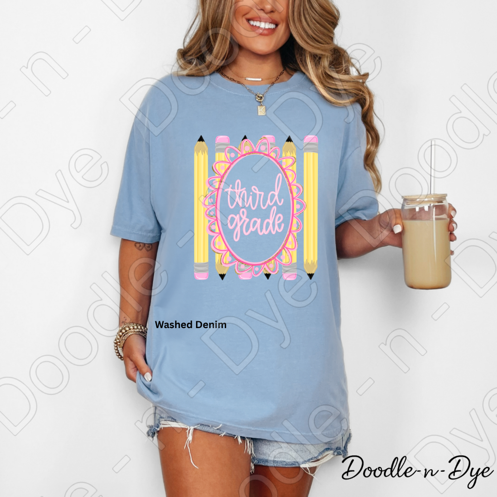 Third Grade Teacher Shirt, Third Grade Comfort Colors Teacher Tee, Grade Level Third Grade Teacher Shirt, Teacher Gift, Back to School Teacher Tee