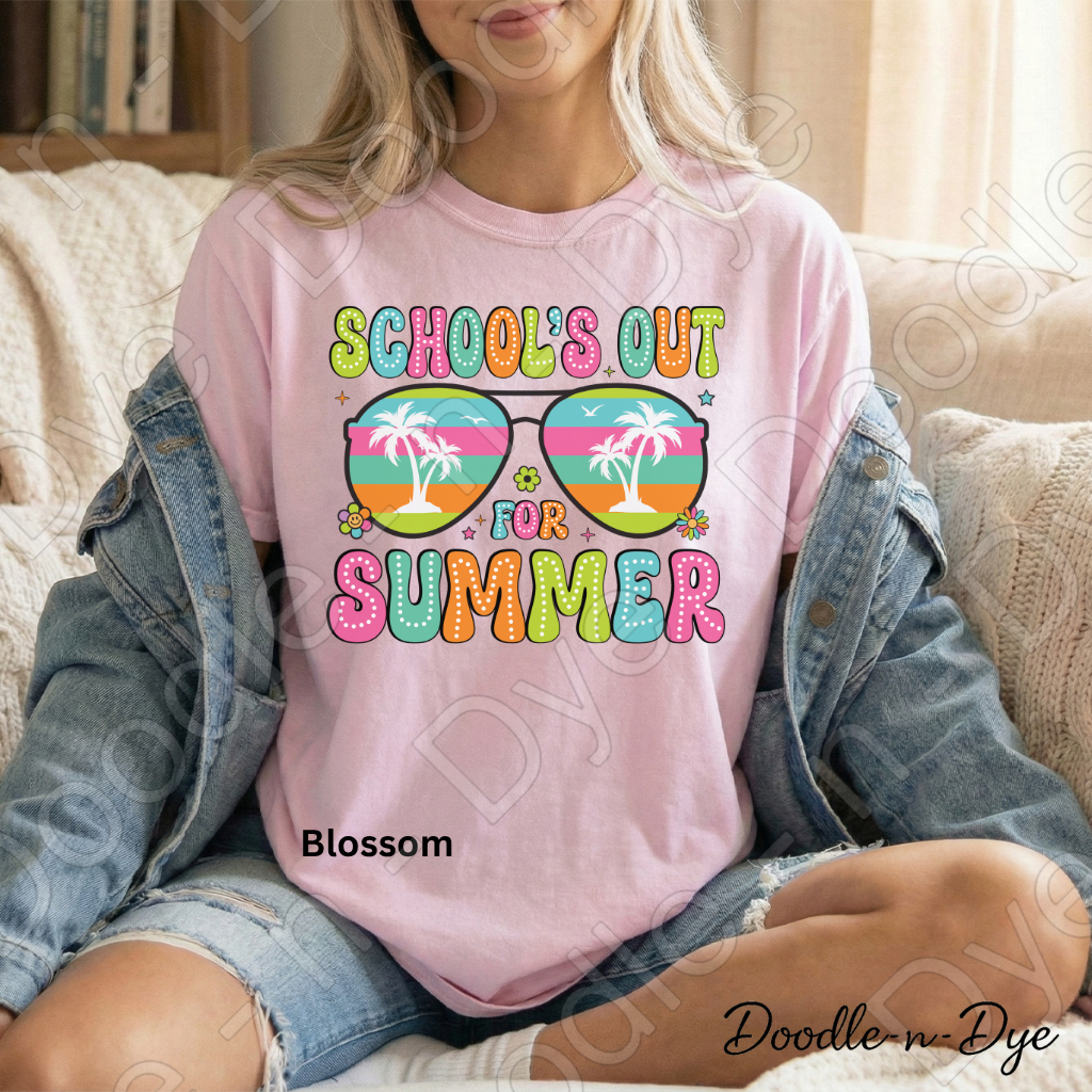 School's Out for Summer Teacher Tee, Comfort Colors Shirt, End of School Teacher Tee, Summer Break Teacher Tee, Gift for Teacher, Teacher Appreciation