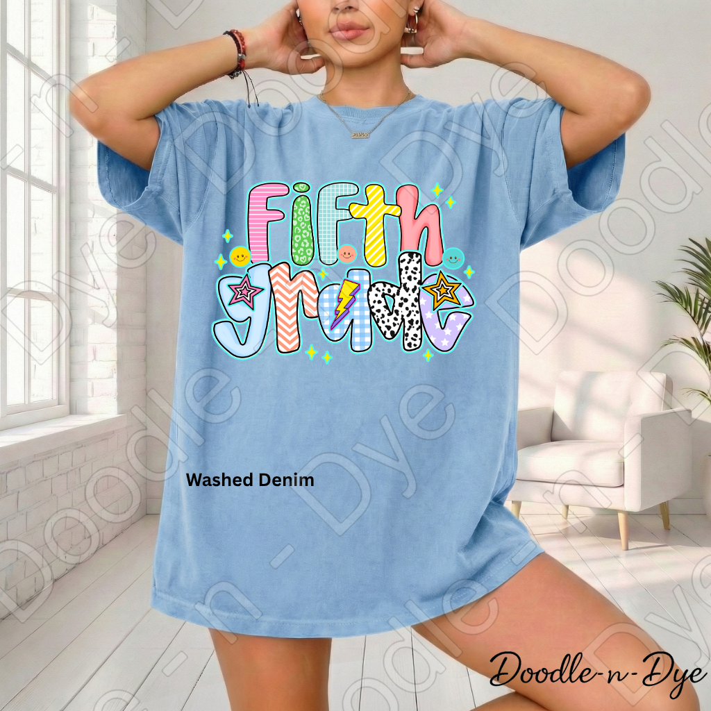 Fifth Grade Teacher Shirt – Comfort Colors Fifth Grade Tee, Back to School Elementary Teacher Apparel