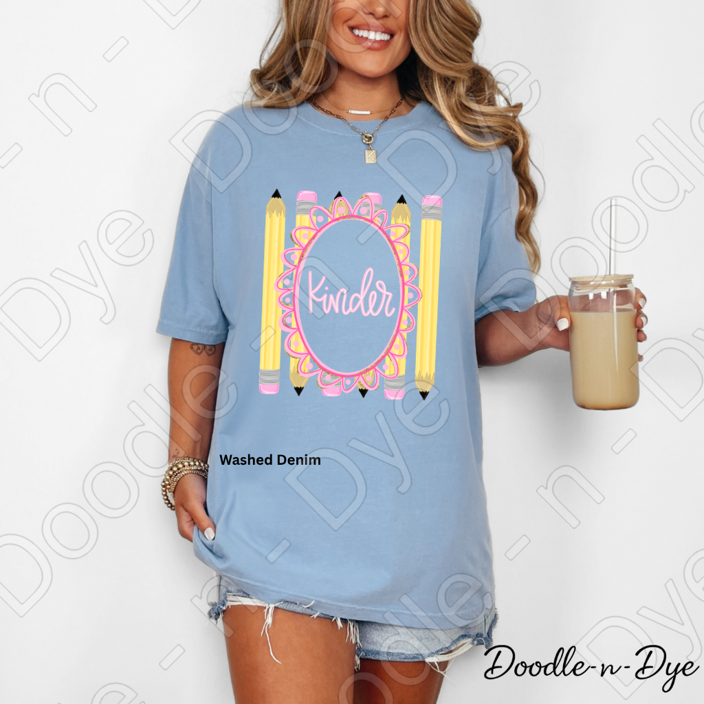 Kindergarten Teacher Shirt, Kindergarten Comfort Colors Teacher Tee, Grade Level Kindergarten Teacher Shirt, Teacher Gift, Back to School Teacher Tee