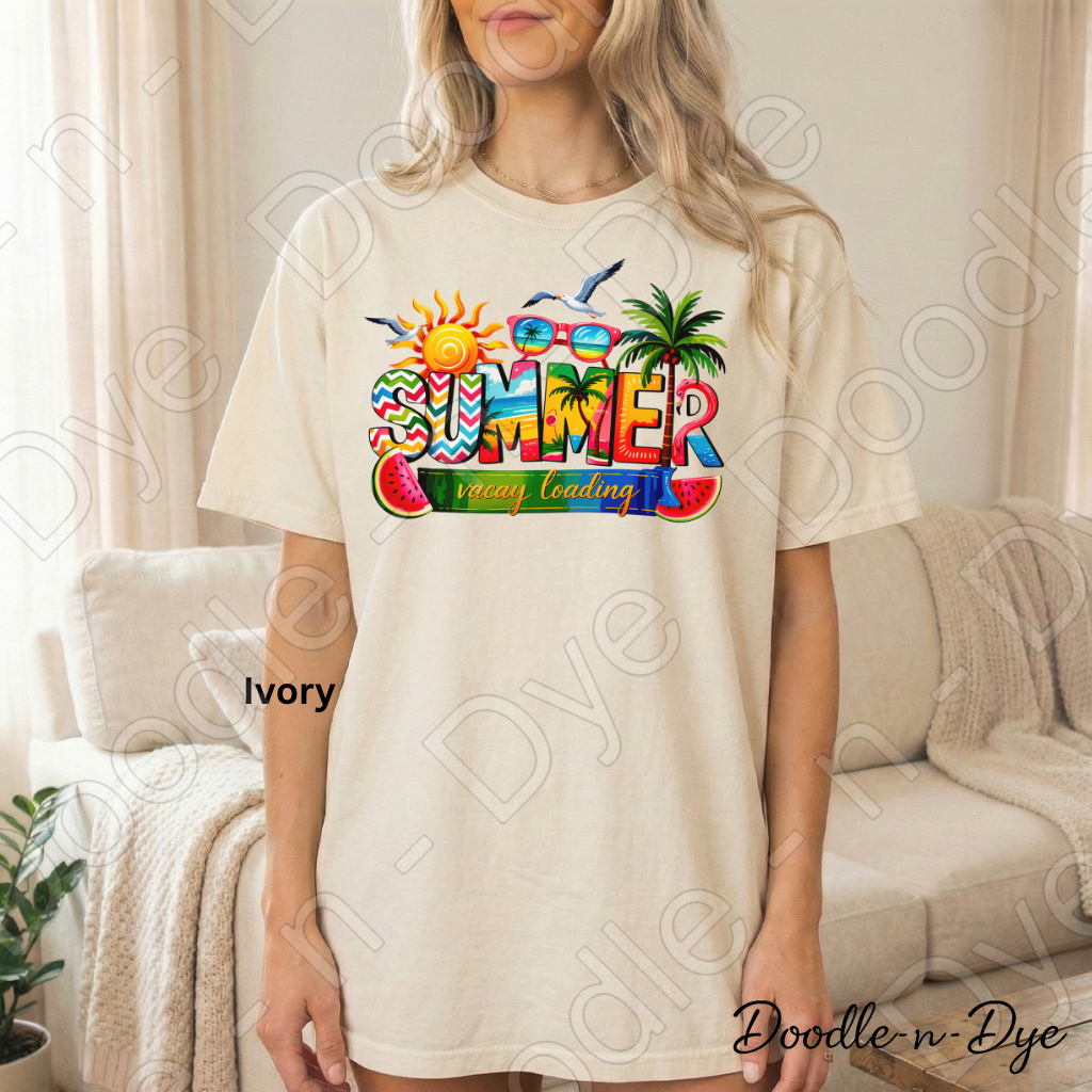 Teacher Summer Vacation Loading Tee, Vacay Loading Comfort Colors Shirt, Mom Summer Tshirt, Teacher & Mom Summer Tee, Summer Shirt for Teachers
