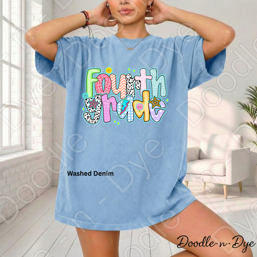 Fourth Grade Teacher Shirt – Comfort Colors Fourth Grade Tee, Back to School Elementary Teacher Apparel