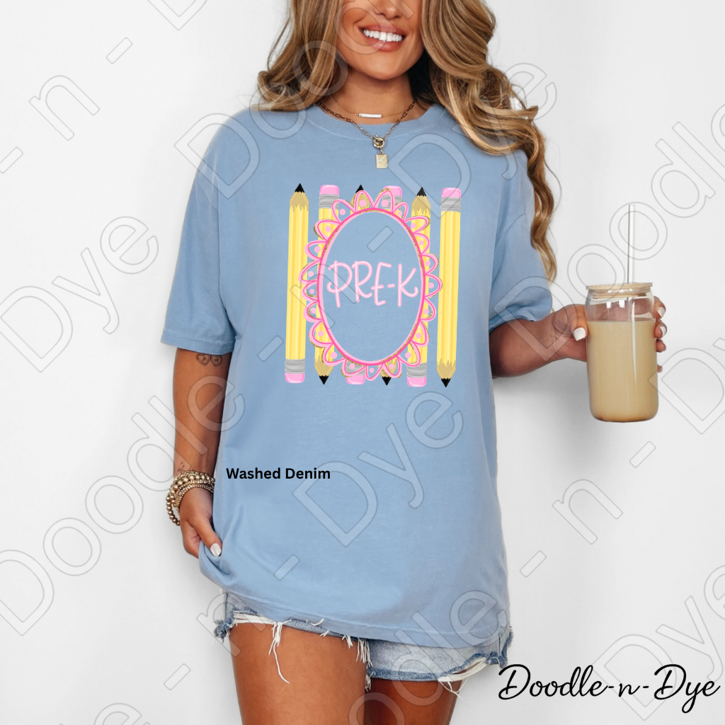 Pre-K Teacher Shirt, Pre-K Comfort Colors Teacher Tee, Grade Level Pre-K Teacher Shirt, Preschool Teacher Gift, Back to School Teacher Tee