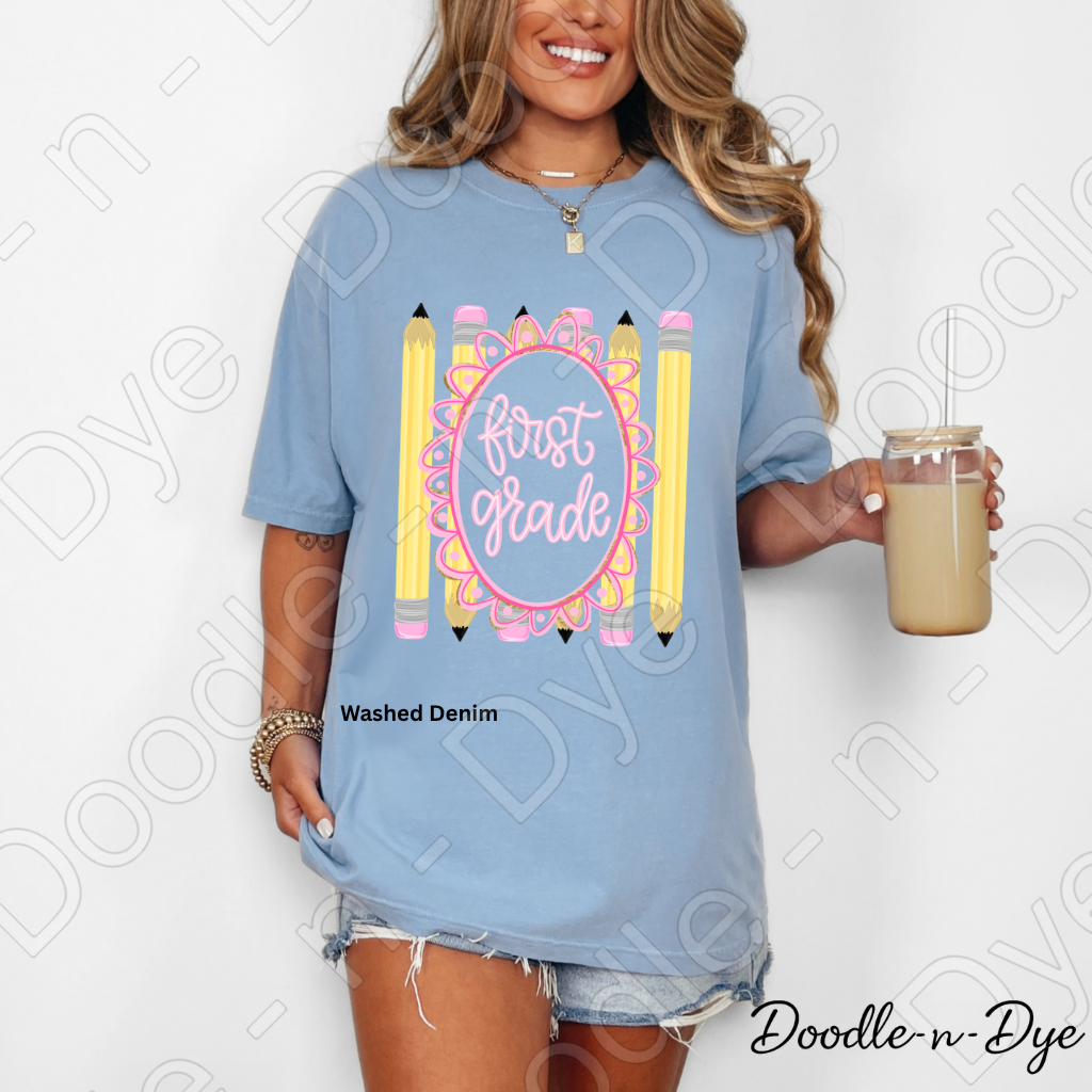 First Grade Teacher Shirt, First Grade Comfort Colors Teacher Tee, Grade Level First Grade Teacher Shirt, Teacher Gift, Back to School Teacher Tee