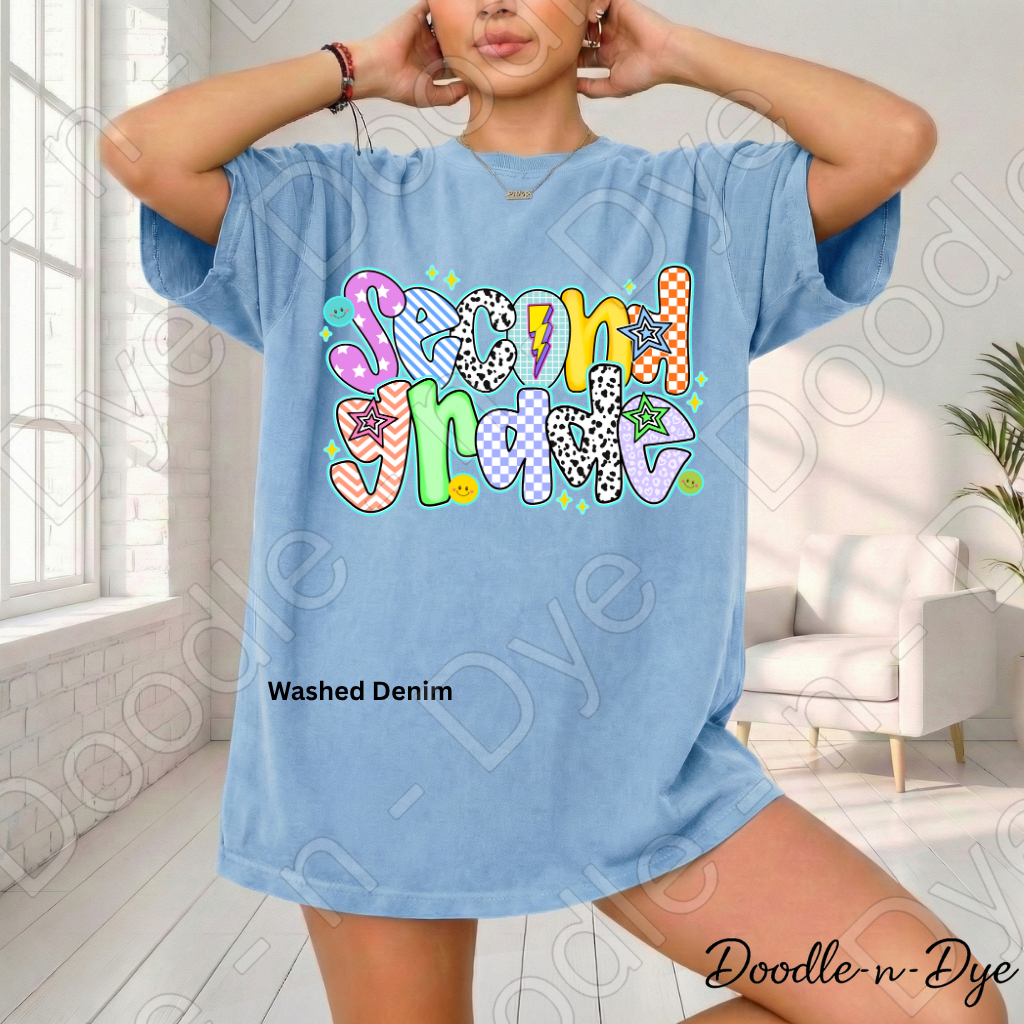 Second Grade Teacher Shirt – Comfort Colors Second Grade Tee, Back to School Elementary Teacher Apparel