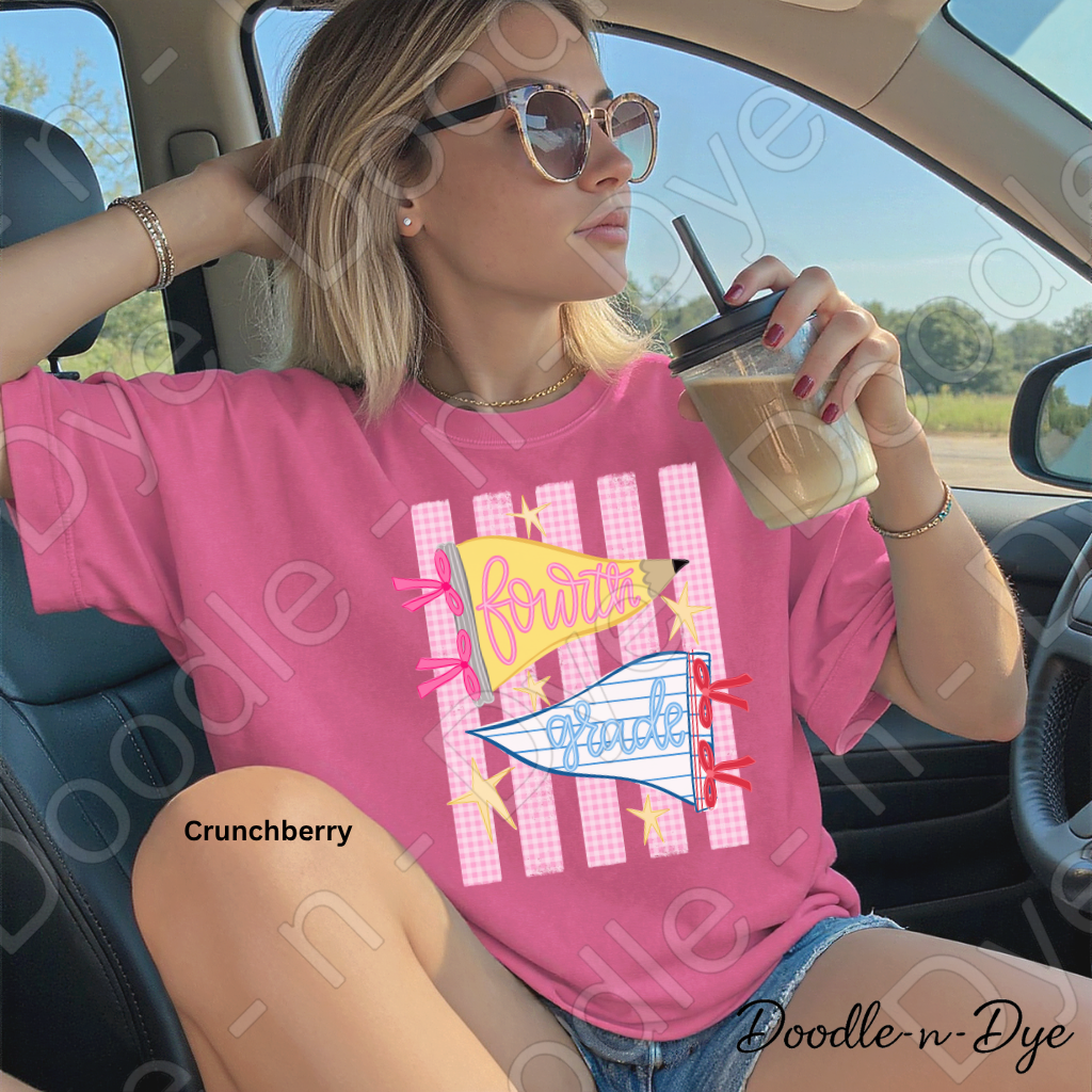 Fourth Grade Teacher Shirt – Comfort Colors Fourth Grade Tee, Back to School Teacher Grade Level Apparel