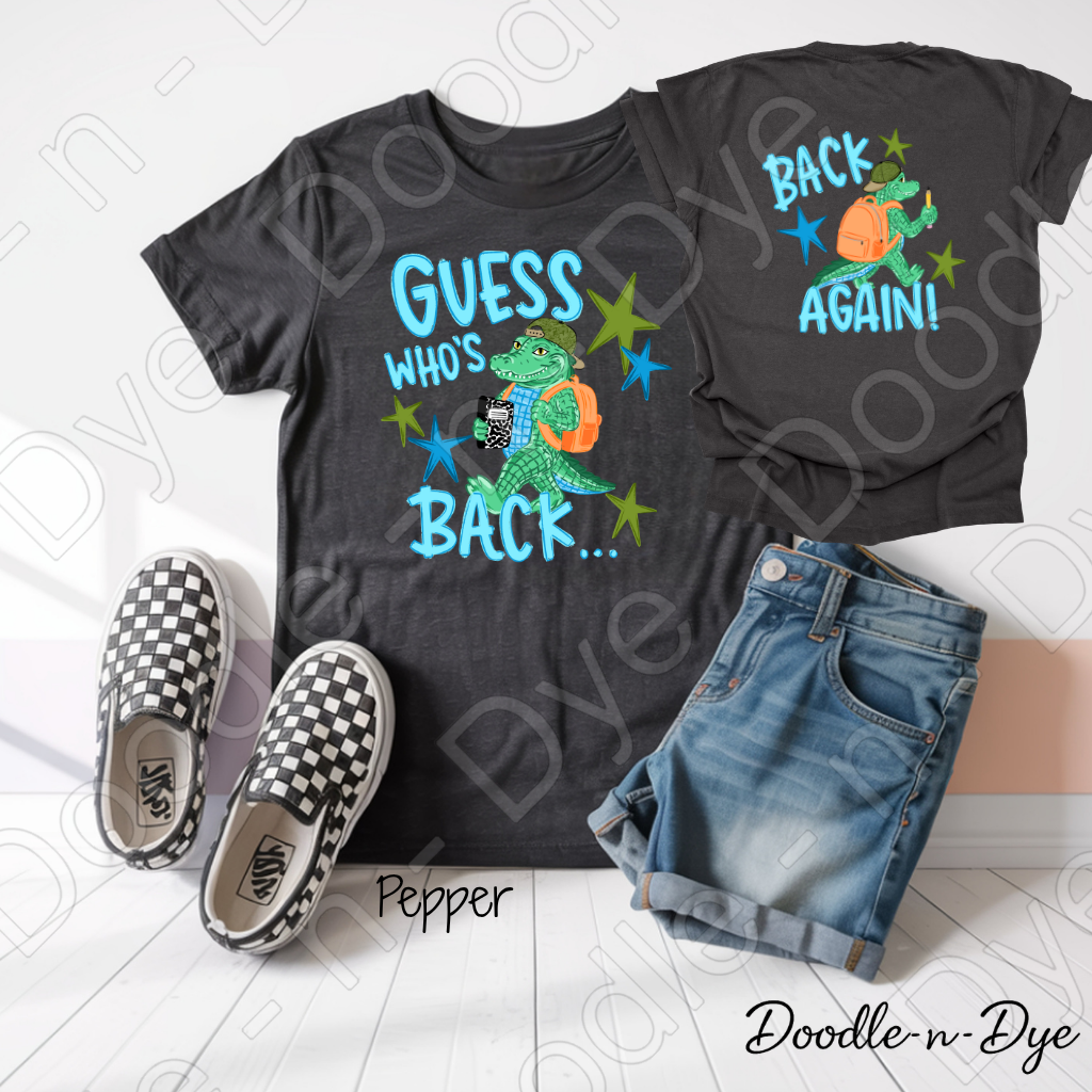 Youth Guess Who's Back Boys Shirt, Back Again Youth Shirt, Funny Back to School Tee, Youth Comfort Colors 9018, First Day of School Shirt