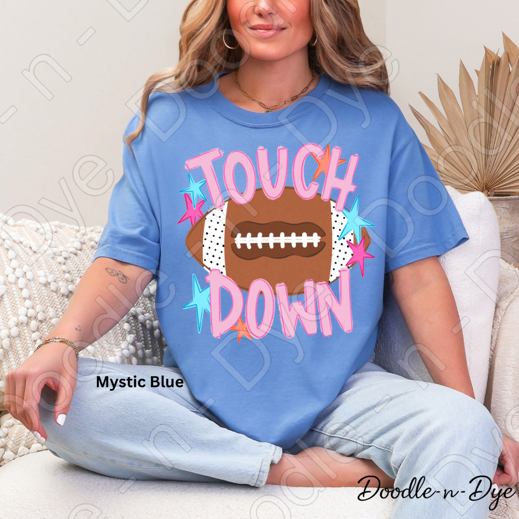 Football Touchdown Shirt, Comfort Colors Football Tee, Game Day Shirt, Football Mom Shirt, Football Fan Tee, Friday Night Lights Shirt