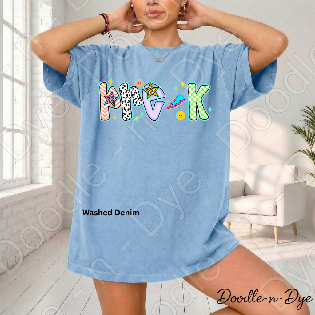 Pre-K Teacher Shirt – Comfort Colors Preschool Teacher Tee, Early Childhood Educator Back to School Shirt