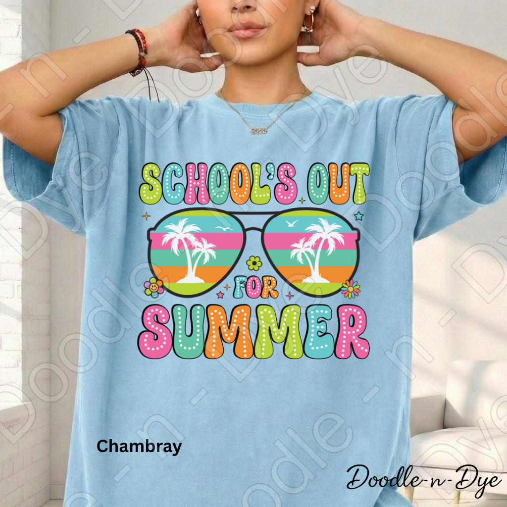 School's Out for Summer Teacher Tee, Comfort Colors Shirt, End of School Teacher Tee, Summer Break Teacher Tee, Gift for Teacher, Teacher Appreciation