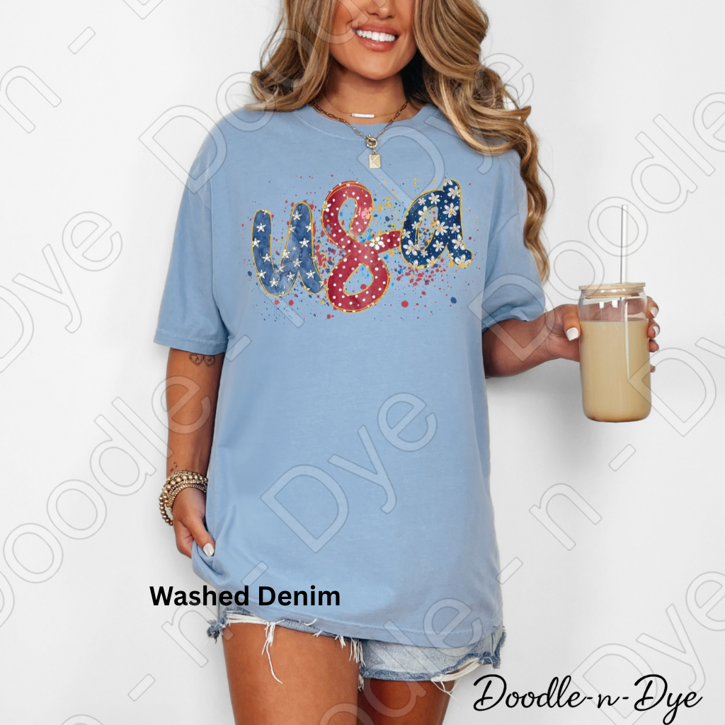 USA Fireworks Shirt – Patriotic Red White Blue Comfort Colors Tee - July 4th T-Shirt - Independence Day Tshirt