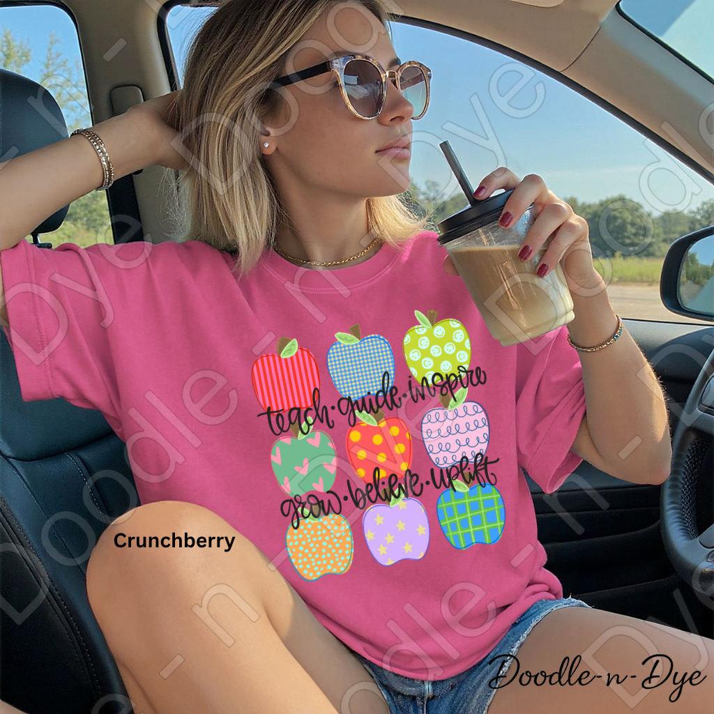 Inspirational Teacher Shirt, Teacher Apple Shirt, Comfort Colors Teacher Tee, Teacher Appreciation Gift, Motivational Teacher Shirt, Back to School Teacher Tee