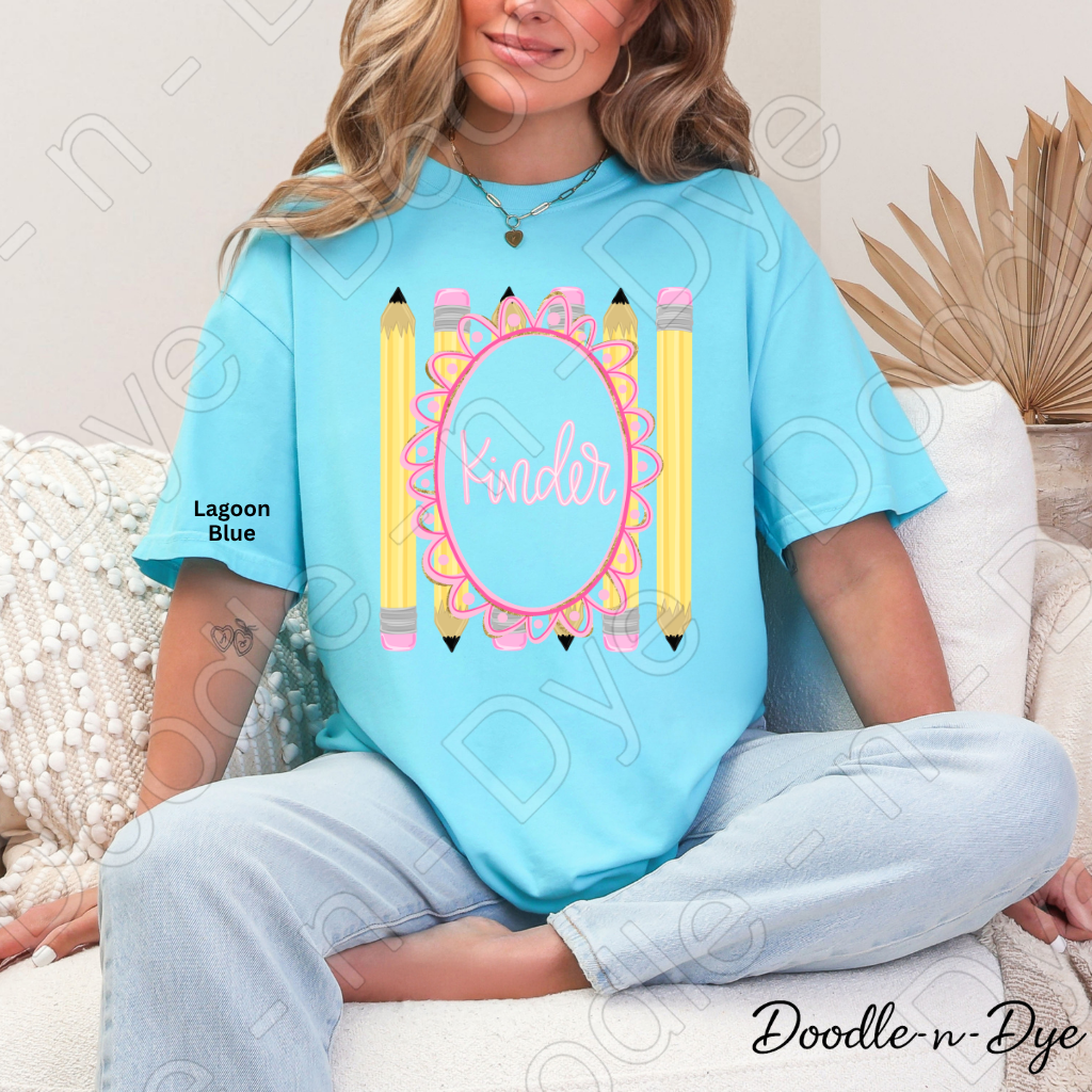 Kindergarten Teacher Shirt, Kindergarten Comfort Colors Teacher Tee, Grade Level Kindergarten Teacher Shirt, Teacher Gift, Back to School Teacher Tee