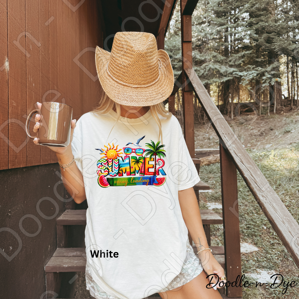 Teacher Summer Vacation Loading Tee, Vacay Loading Comfort Colors Shirt, Mom Summer Tshirt, Teacher & Mom Summer Tee, Summer Shirt for Teachers
