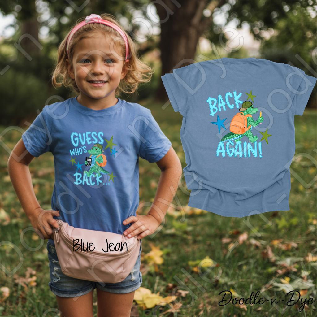 Youth Guess Who's Back Boys Shirt, Back Again Youth Shirt, Funny Back to School Tee, Youth Comfort Colors 9018, First Day of School Shirt