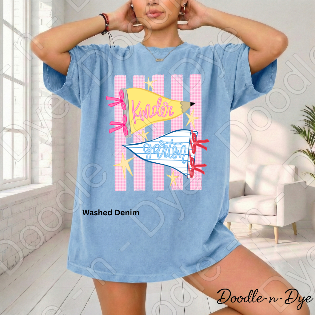 Kindergarten Teacher Shirt – Comfort Colors Kindergarten Tee, Back to School Teacher Grade Level Apparel