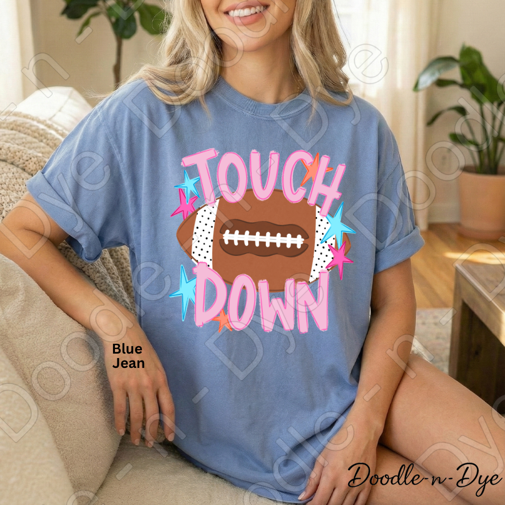 Football Touchdown Shirt, Comfort Colors Football Tee, Game Day Shirt, Football Mom Shirt, Football Fan Tee, Friday Night Lights Shirt