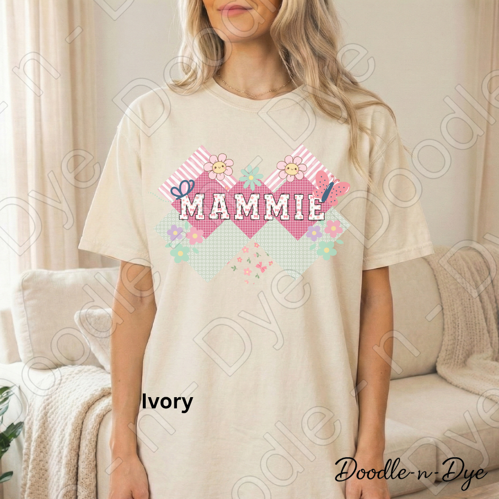 Mammie Comfort Colors Tee, Custom Grandmother Tee, Mother's Day Gift to Grandma, Gift for Her, Gift for Grandma