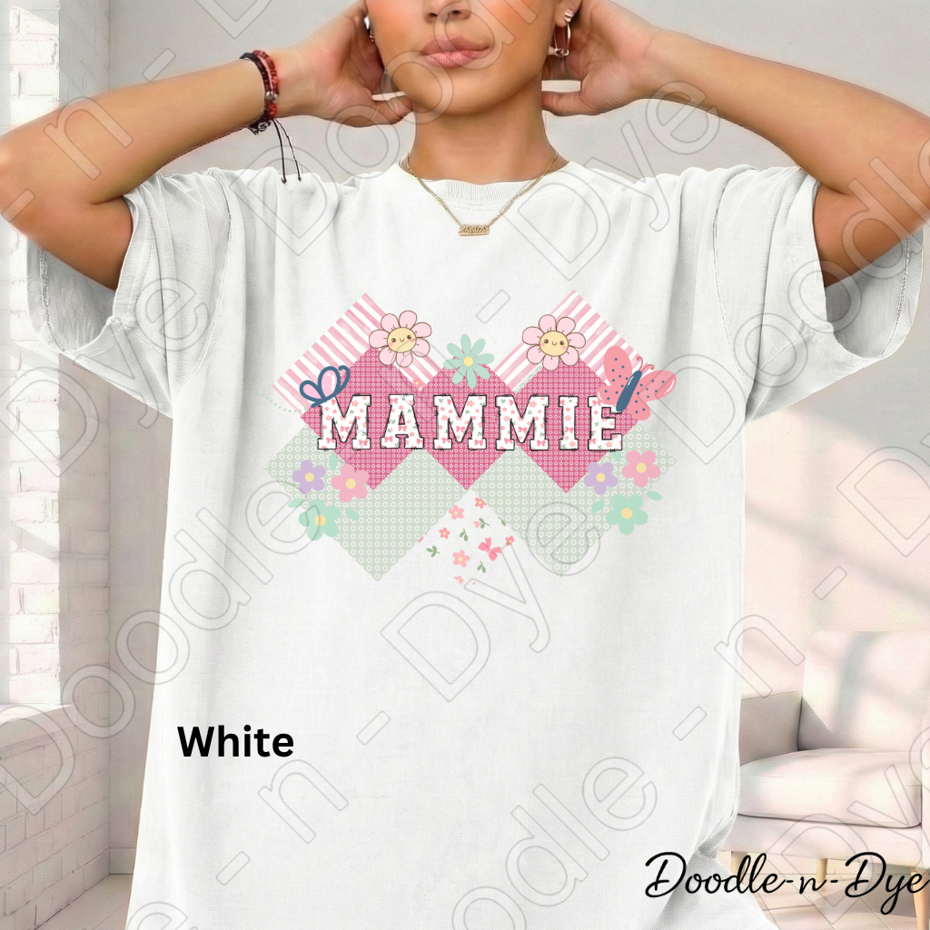 Mammie Comfort Colors Tee, Custom Grandmother Tee, Mother's Day Gift to Grandma, Gift for Her, Gift for Grandma