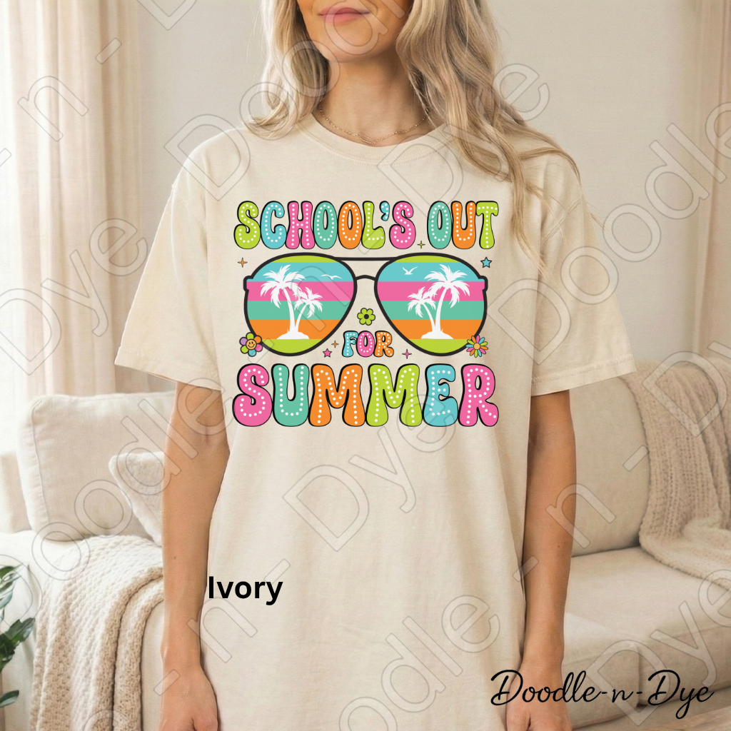School's Out for Summer Teacher Tee, Comfort Colors Shirt, End of School Teacher Tee, Summer Break Teacher Tee, Gift for Teacher, Teacher Appreciation