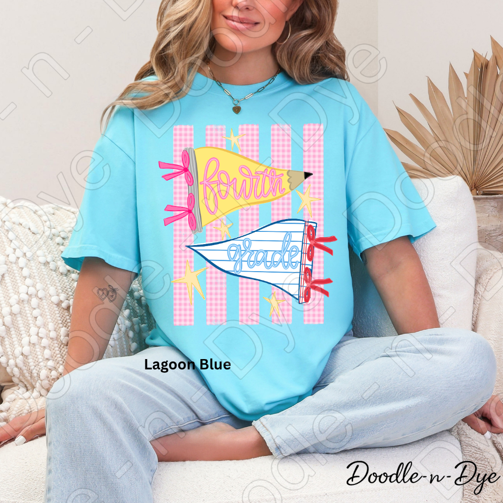 Fourth Grade Teacher Shirt – Comfort Colors Fourth Grade Tee, Back to School Teacher Grade Level Apparel