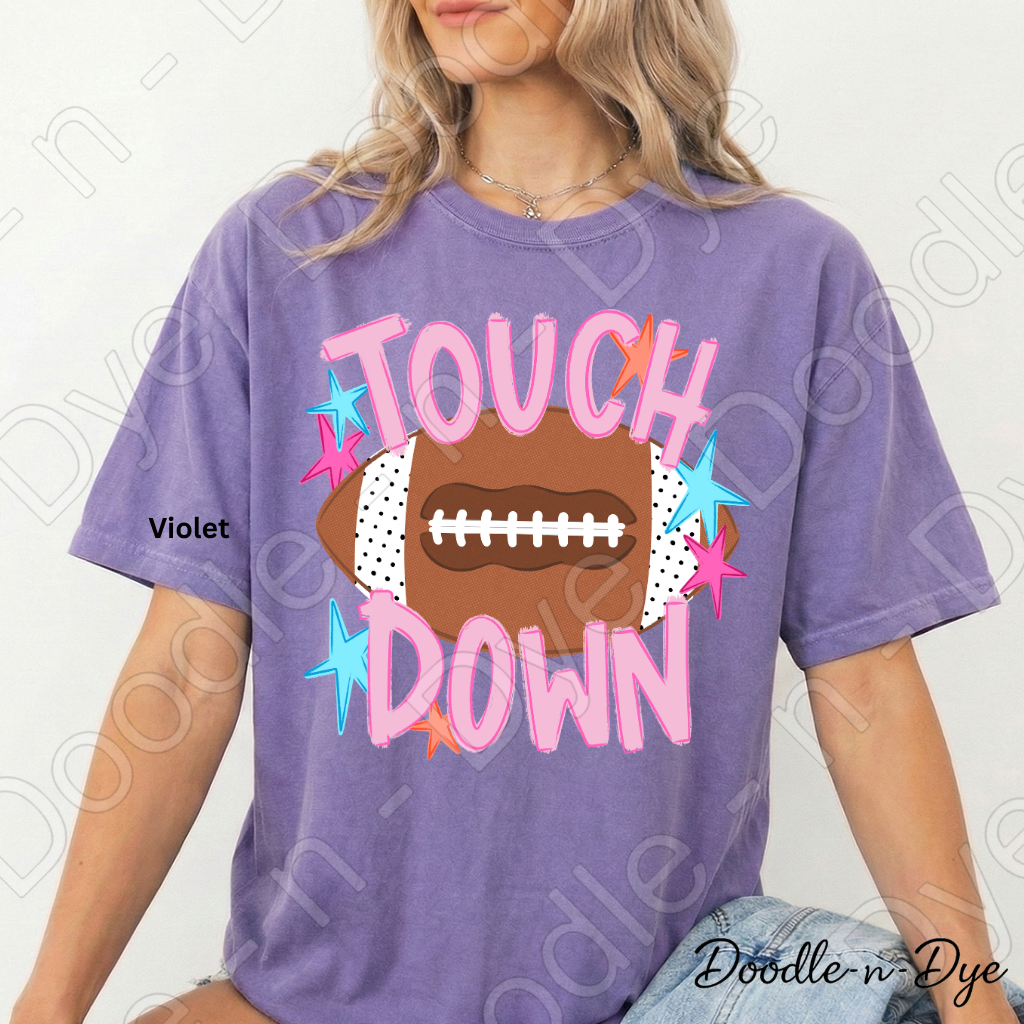 Football Touchdown Shirt, Comfort Colors Football Tee, Game Day Shirt, Football Mom Shirt, Football Fan Tee, Friday Night Lights Shirt