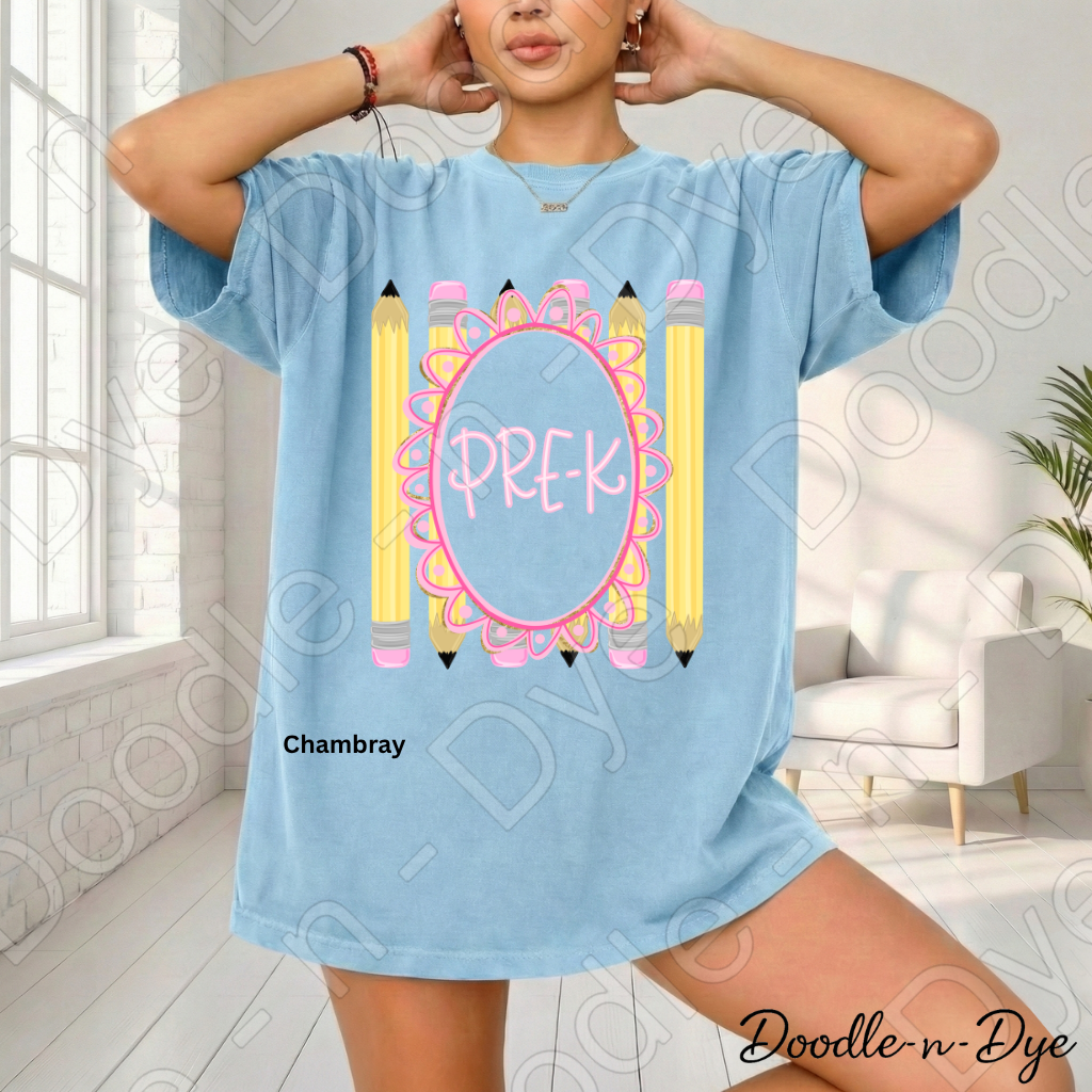 Pre-K Teacher Shirt, Pre-K Comfort Colors Teacher Tee, Grade Level Pre-K Teacher Shirt, Preschool Teacher Gift, Back to School Teacher Tee
