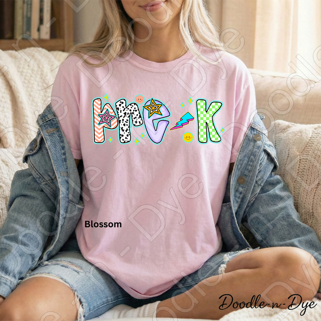 Pre-K Teacher Shirt – Comfort Colors Preschool Teacher Tee, Early Childhood Educator Back to School Shirt