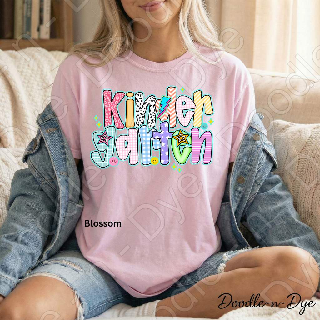 Kindergarten Teacher Shirt – Comfort Colors Kindergarten Tee, Back to School Early Education Apparel