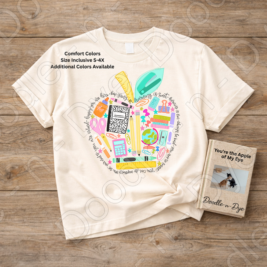 Inspirational Teacher Comfort Colors Tee, Teacher Supplies Shirt, Classroom Essentials T-Shirt, Back to School Teacher Tee, Teacher Gift, Gift for Her
