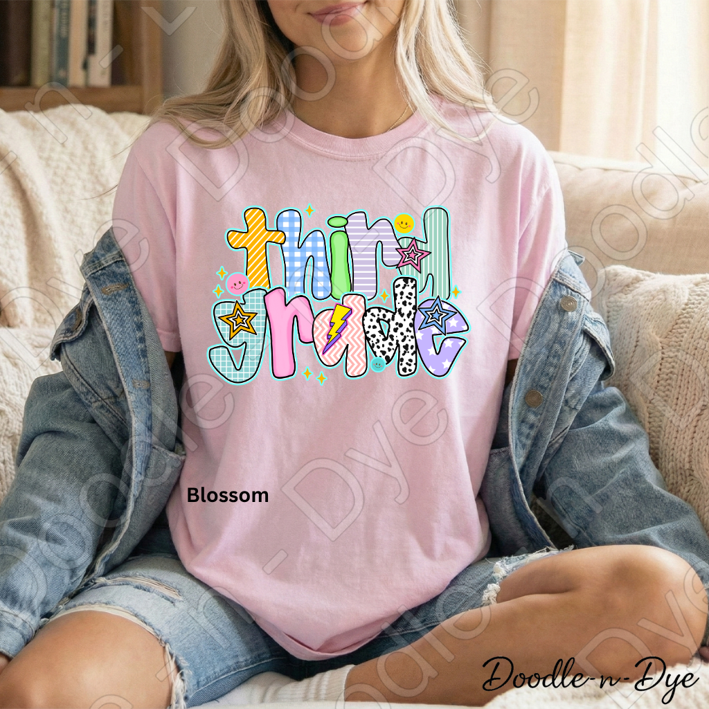 Third Grade Teacher Shirt – Comfort Colors Third Grade Tee, Back to School Elementary Teacher Apparel