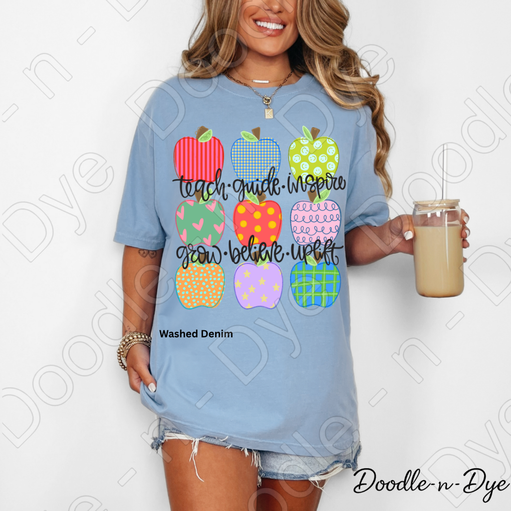 Inspirational Teacher Shirt, Teacher Apple Shirt, Comfort Colors Teacher Tee, Teacher Appreciation Gift, Motivational Teacher Shirt, Back to School Teacher Tee