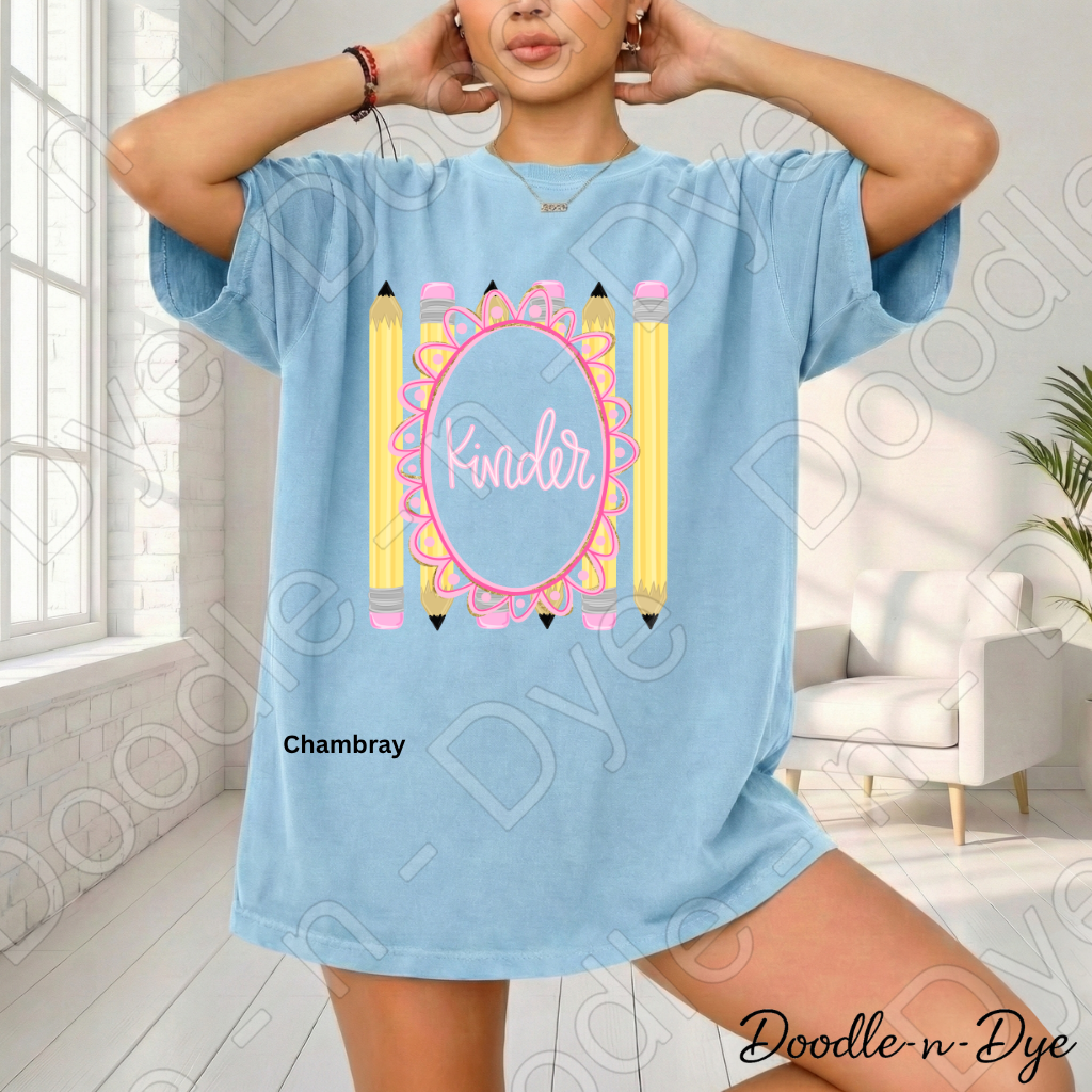 Kindergarten Teacher Shirt, Kindergarten Comfort Colors Teacher Tee, Grade Level Kindergarten Teacher Shirt, Teacher Gift, Back to School Teacher Tee