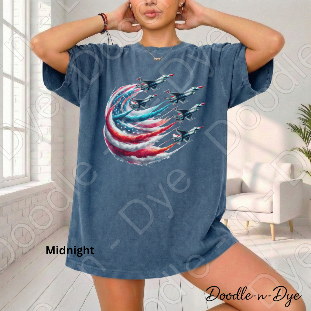 America 250 Shirt – Patriotic Fighter Jet Red White Blue Tee - 4th of July T-Shirt, Independence Day Tshirt