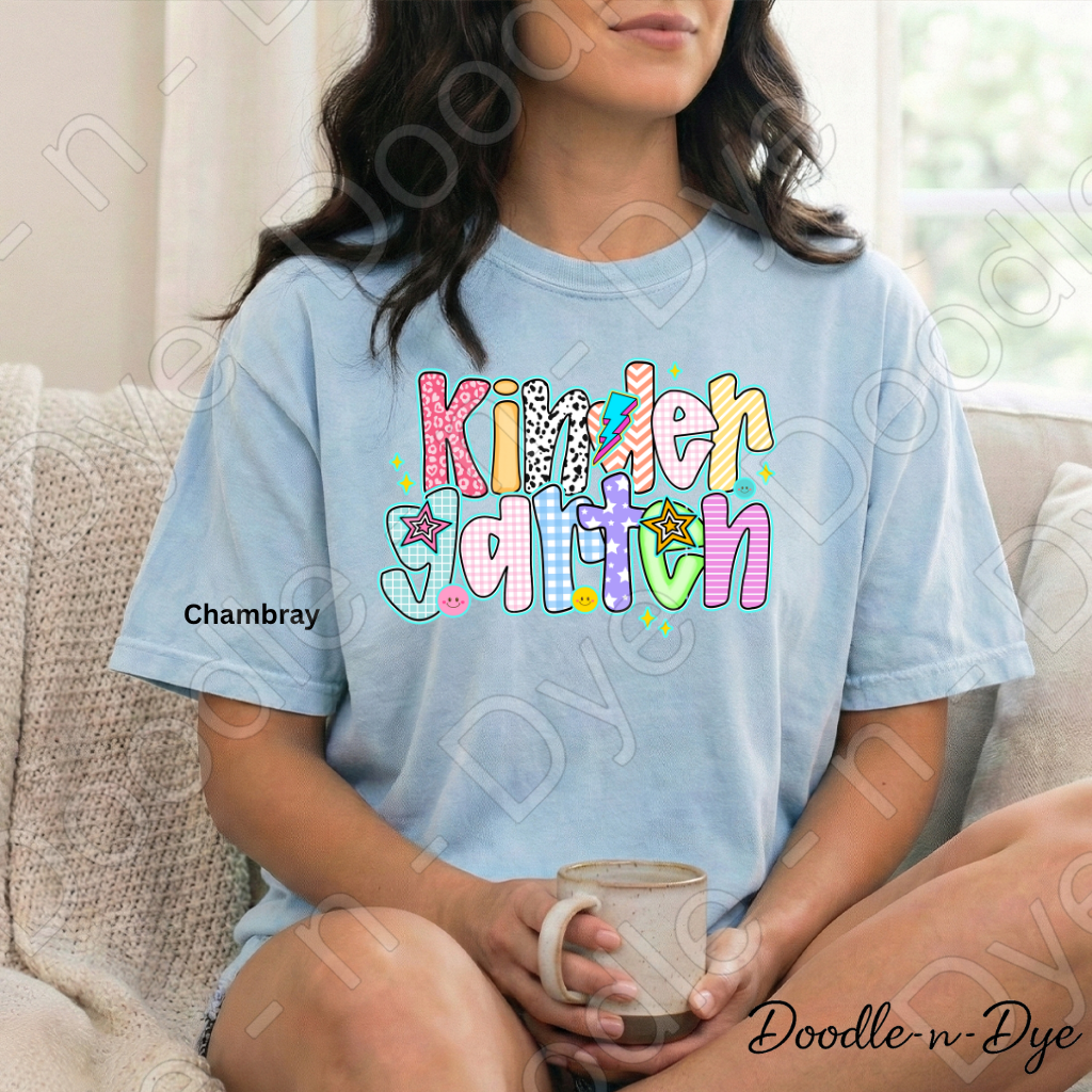Kindergarten Teacher Shirt – Comfort Colors Kindergarten Tee, Back to School Early Education Apparel